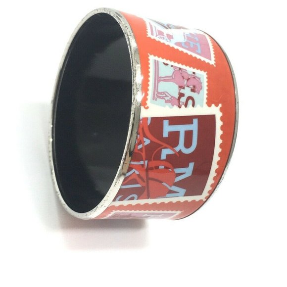 Authentic HERMES Accessories Email TGM Cloisonne Bangle Cloisonne OrangeNAME: